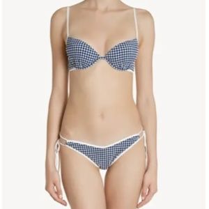 La Perla gingham retro swim suit string bikini